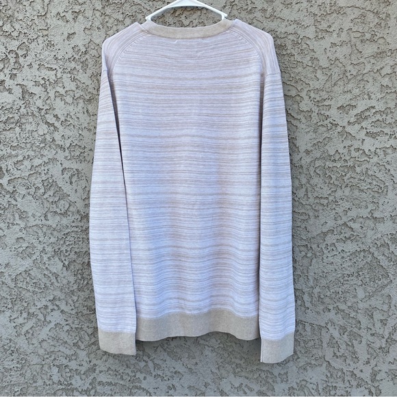 MICHAEL KORS Striped Oatmeal Crewneck Sweater - Picture 5 of 7